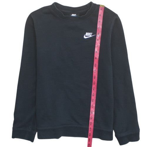 Nike Boys Black XL Pullover Fleece Sweatshirt Crew Neck Logo Jumper