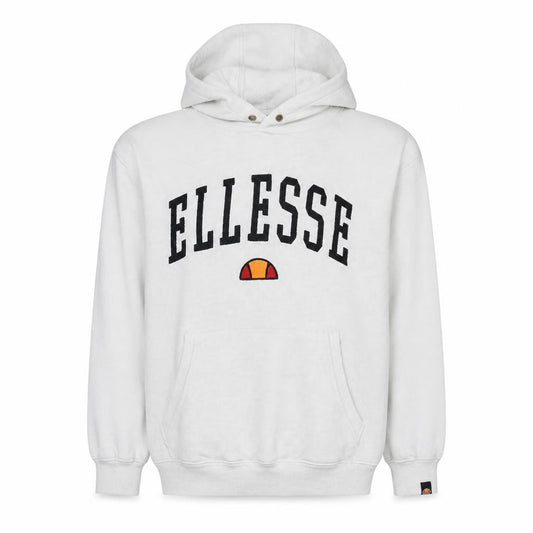 Ellesse Mens White Small Pullover Hoodie Fleece Logo Sweatshirt