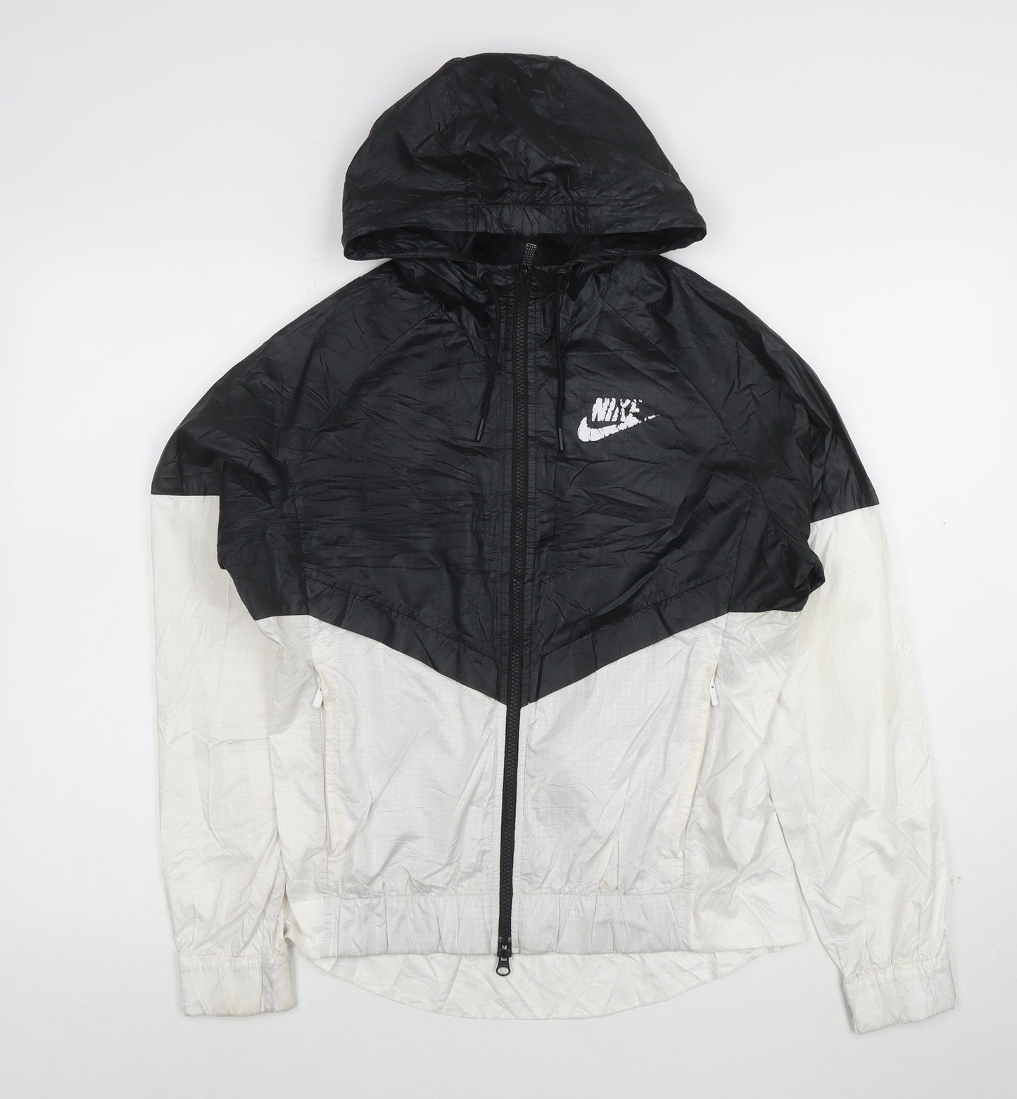 Nike Men's Black Windrunner Hooded Windbreaker Jacket Size S