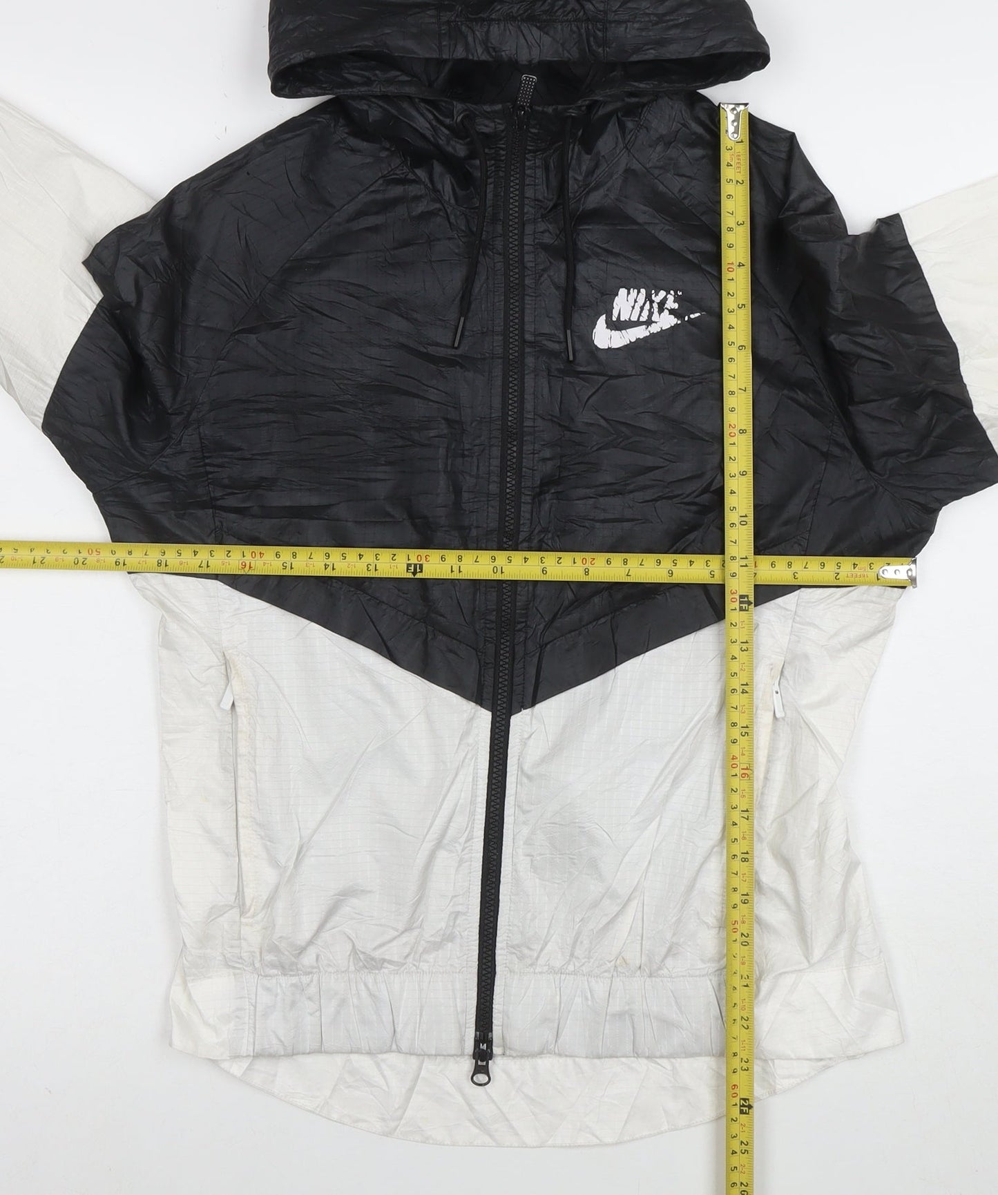 Nike Men's Black Windrunner Hooded Windbreaker Jacket Size S
