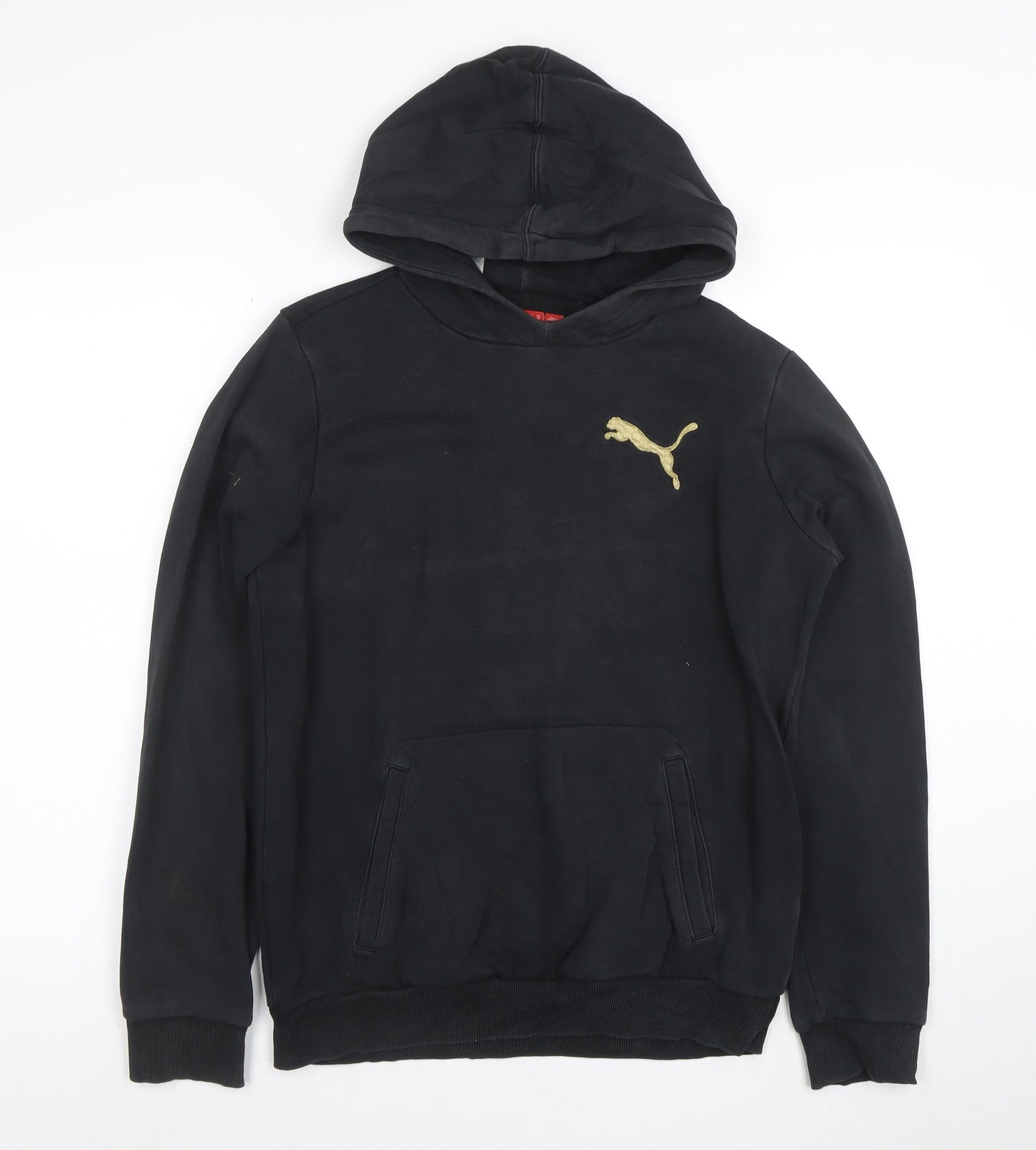 Puma Mens Black 2XL Pullover Hoodie Sweatshirt With Logo
