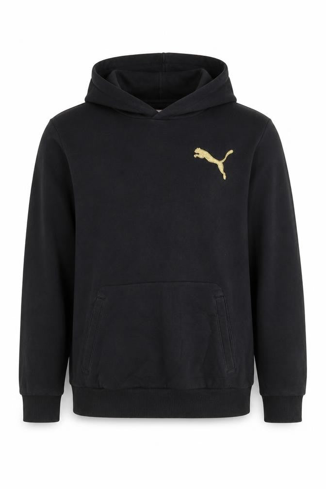 Puma Mens Black 2XL Pullover Hoodie Sweatshirt With Logo