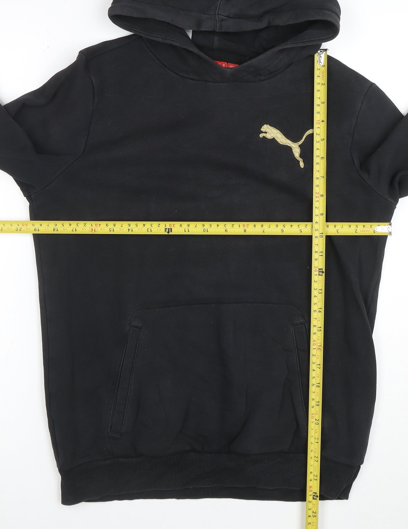 Puma Mens Black 2XL Pullover Hoodie Sweatshirt With Logo