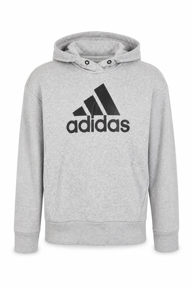 Adidas Men's Grey Pullover Hoodie Small Graphic Logo Sportswear