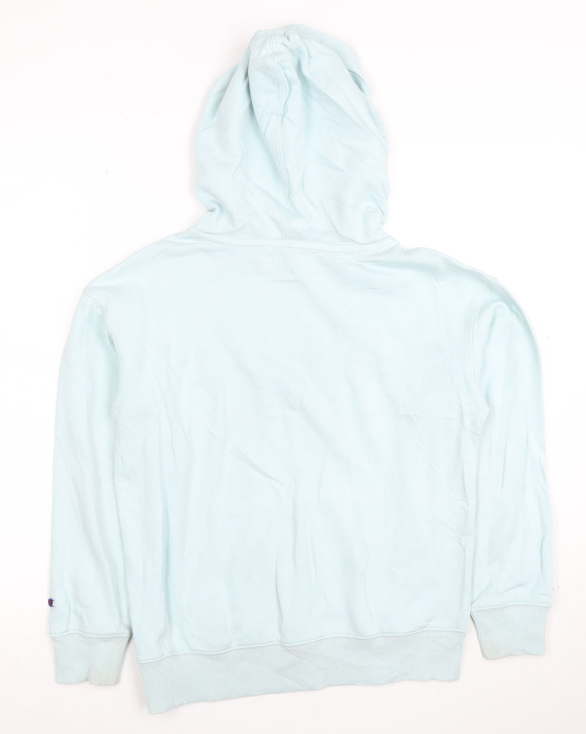 Champion Girls Blue Pullover Hoodie L Embroidered Logo Fleece
