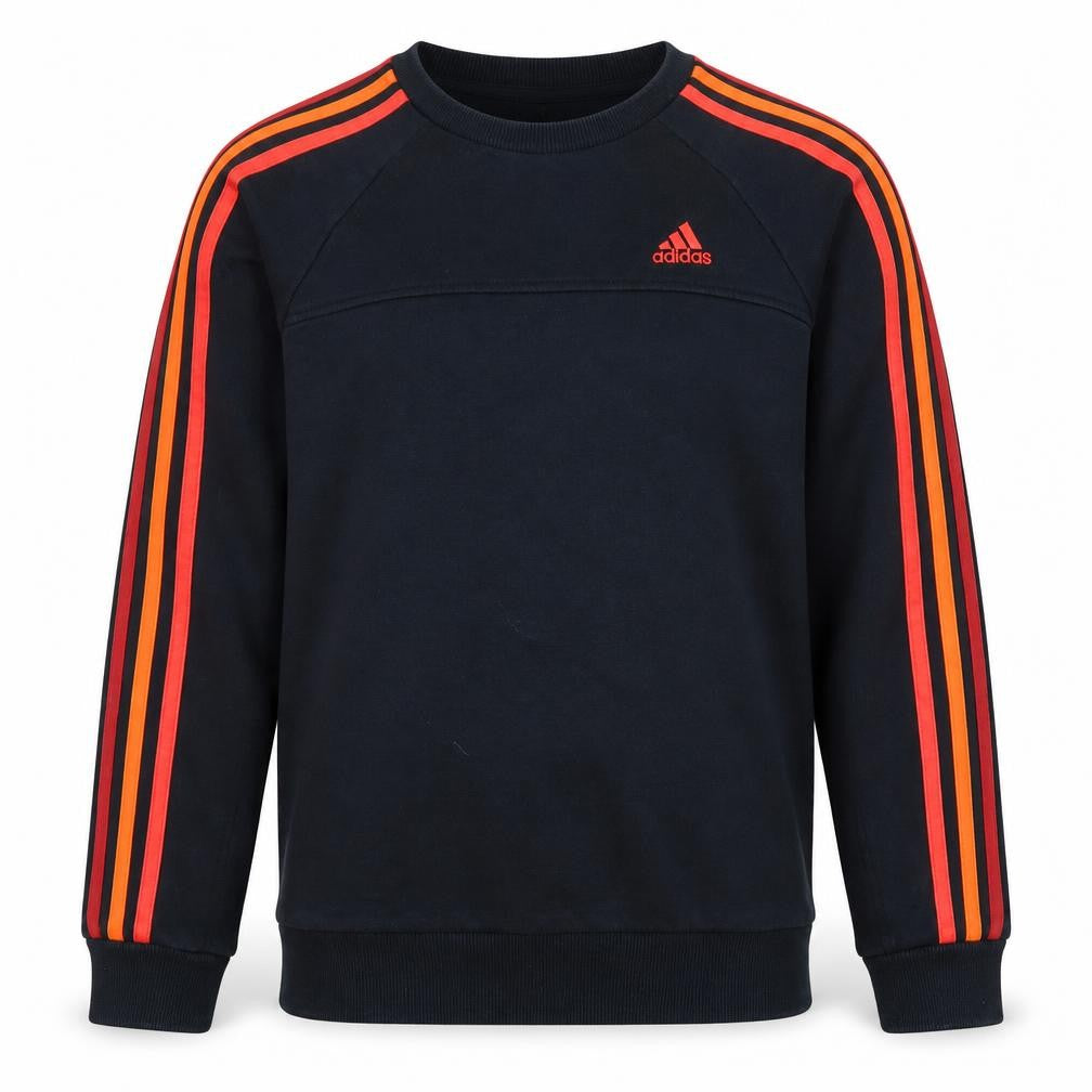 Adidas Boys Black Sweatshirt 11-12 Years Pullover Crew Neck Sports Top