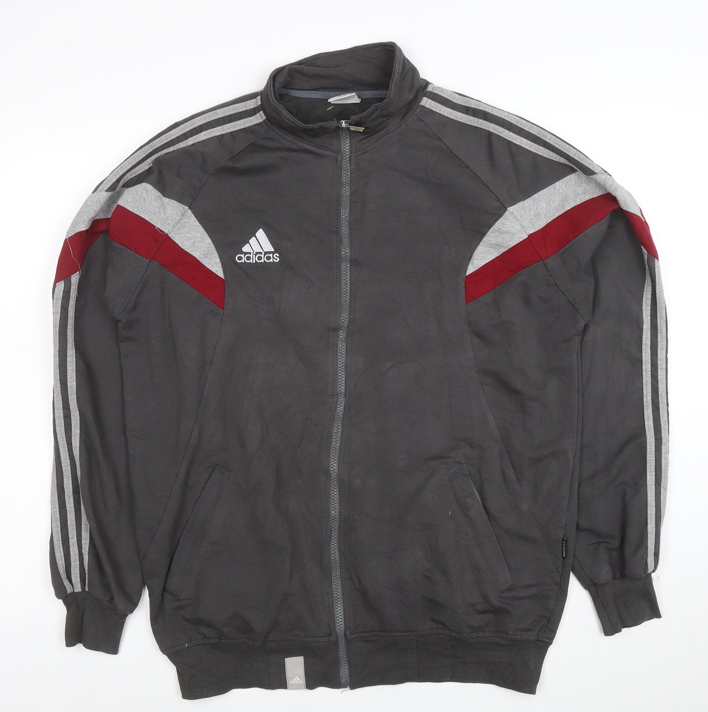 Adidas Men's Grey Full Zip Sports Sweatshirt XL