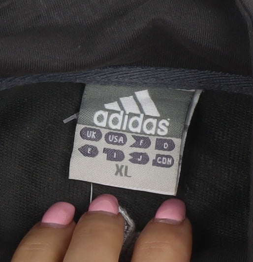 Adidas Men's Grey Full Zip Sports Sweatshirt XL