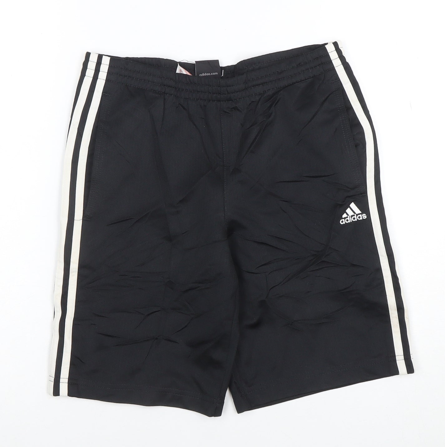 Adidas Boys Black Performance Essentials Athletic Shorts 11-12 Years M