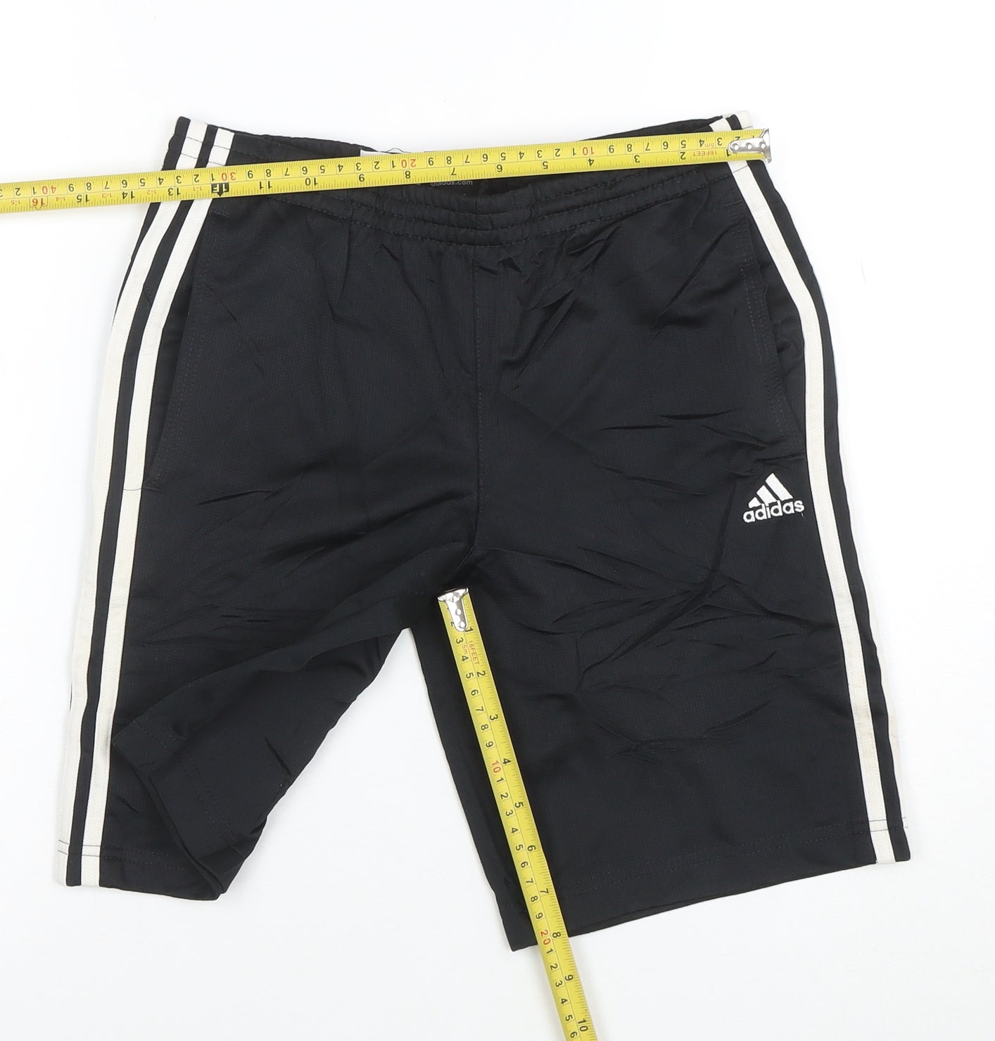 Adidas Boys Black Performance Essentials Athletic Shorts 11-12 Years M