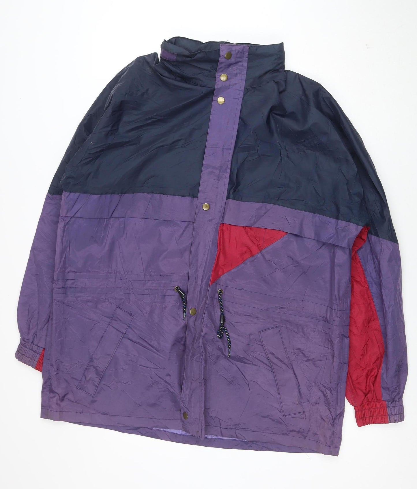 Millers Mens Navy Purple Red X-Large Windbreaker Waterproof Jacket