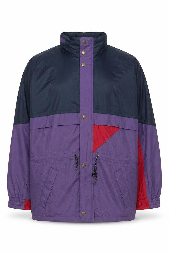 Millers Mens Navy Purple Red X-Large Windbreaker Waterproof Jacket