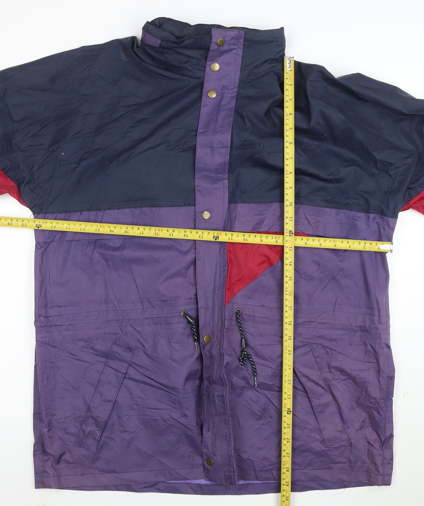 Millers Mens Navy Purple Red X-Large Windbreaker Waterproof Jacket