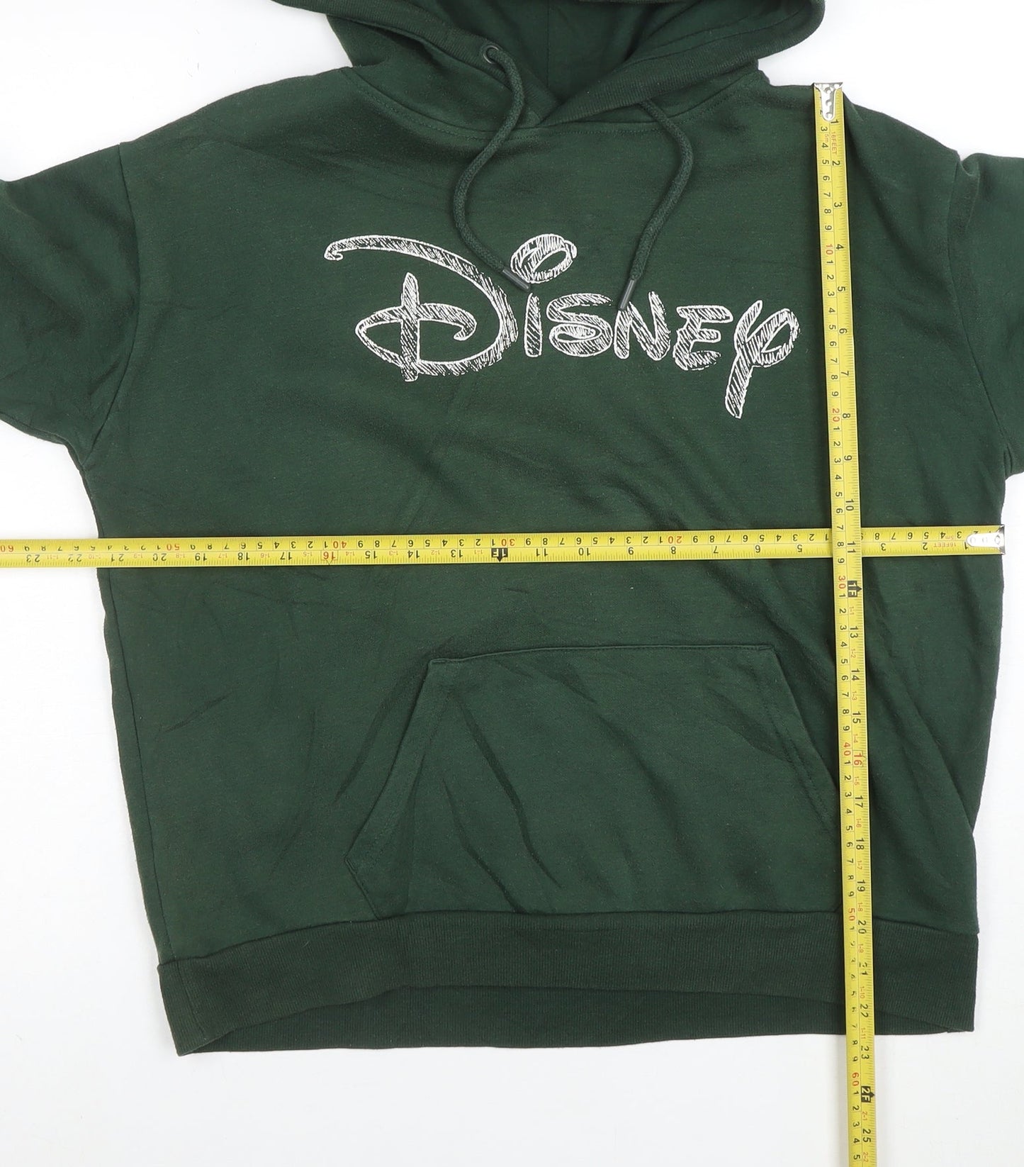 Disney Women's Green Pullover Hoodie Size S 10/12 Hooded Graphic Print