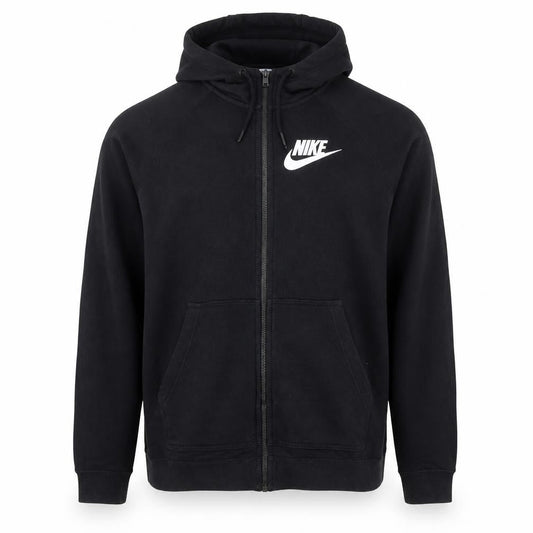 Nike Men's Black Full Zip Hoodie M Fleece Sweatshirt