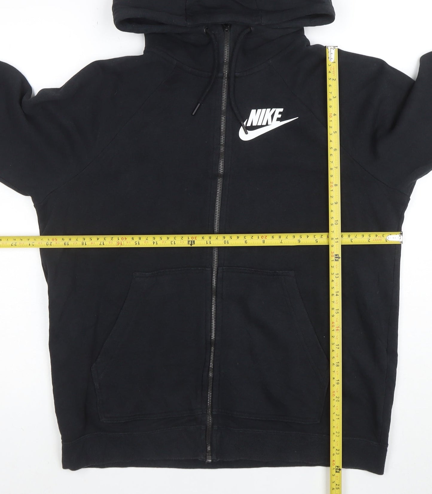 Nike Men's Black Full Zip Hoodie M Fleece Sweatshirt