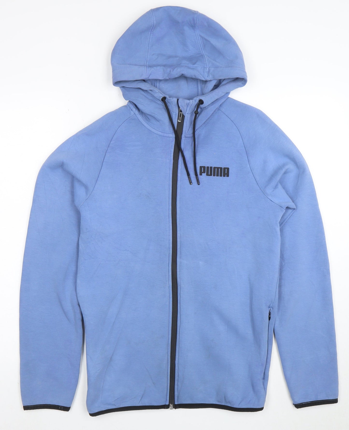 Puma Men's Blue Full Zip Hoodie S Regular Fit Sportswear