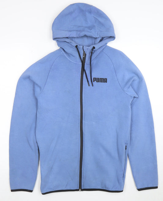Puma Men's Blue Full Zip Hoodie S Regular Fit Sportswear