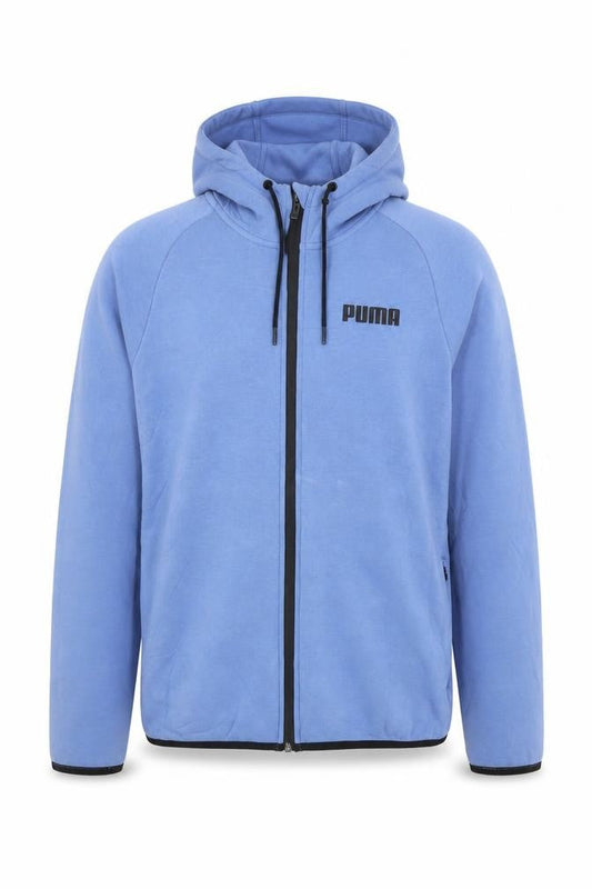 Puma Men's Blue Full Zip Hoodie S Regular Fit Sportswear