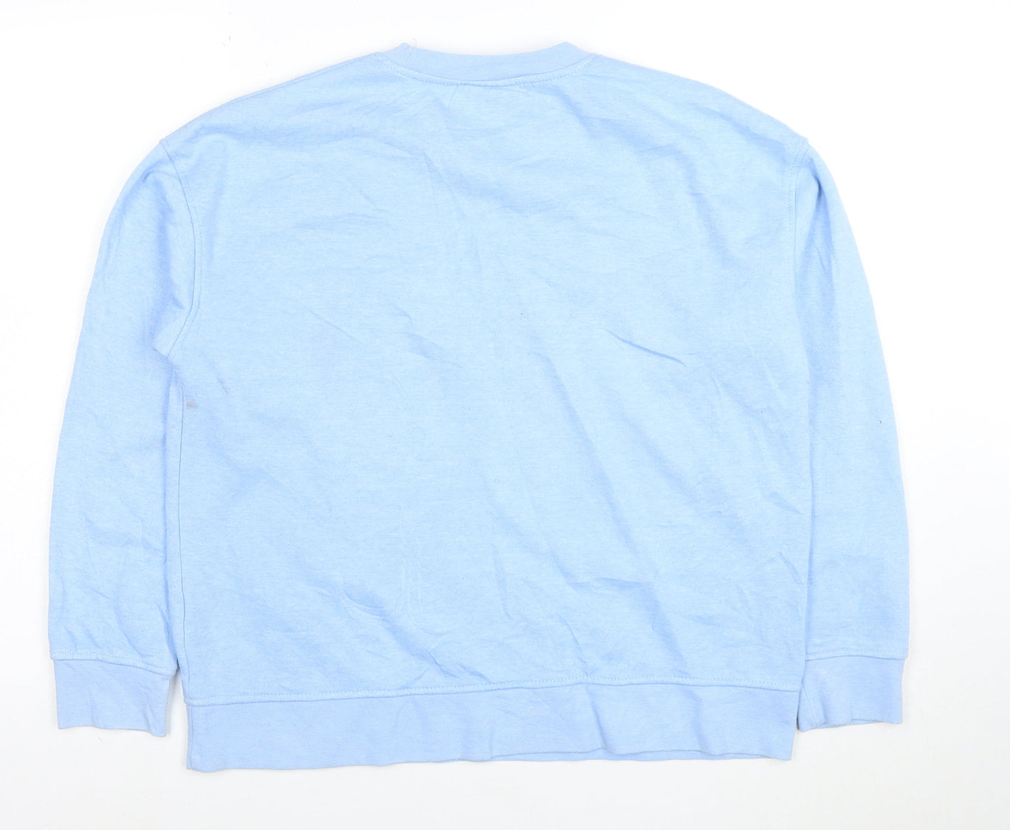 Disney Women Blue Mickey Mouse Crew Neck Sweatshirt Size S