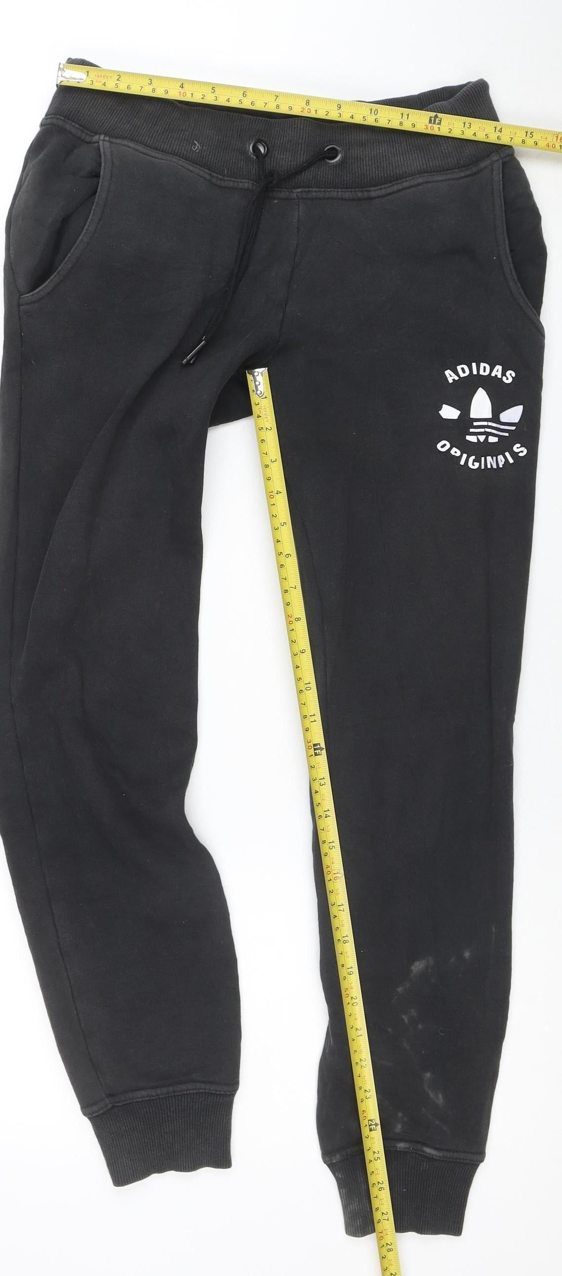 Adidas Women’s Black XS Jogger Sweatpants Tapered Fleece