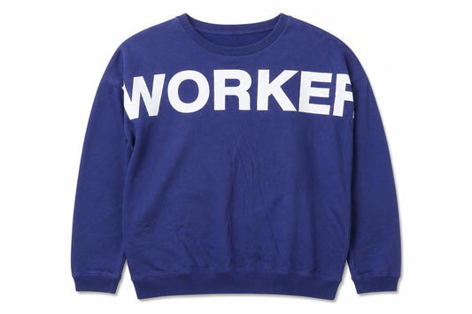Lee Men’s Blue Graphic Worker Sweatshirt S Pullover Crew Neck