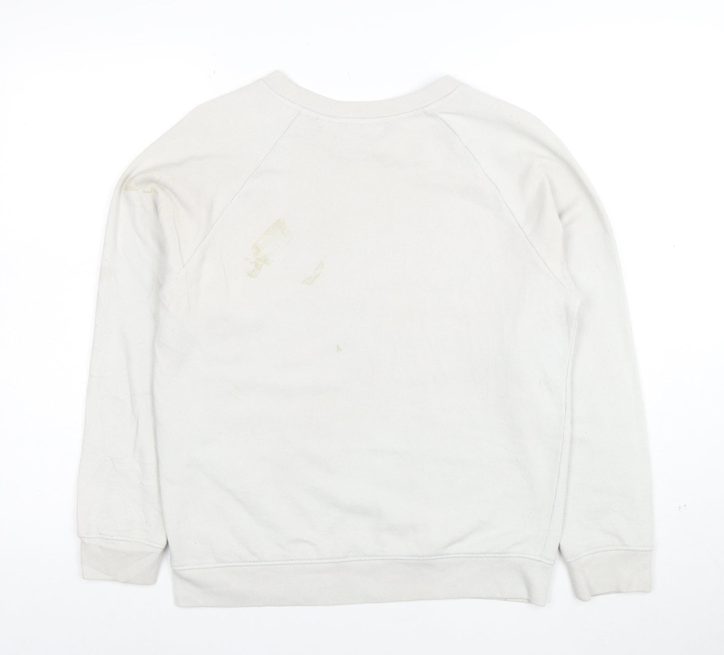 Levi's Womens White XS Pullover Sweatshirt Logo Cotton Blend