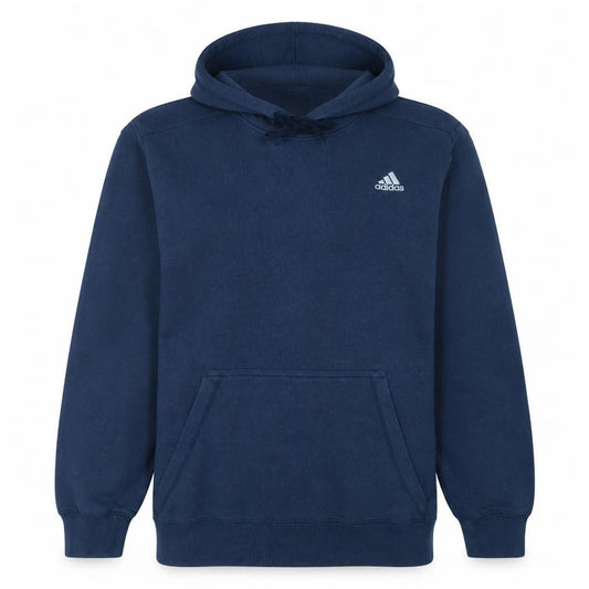 Adidas Men’s Blue Pullover Hoodie Size L Regular Fit Fleece