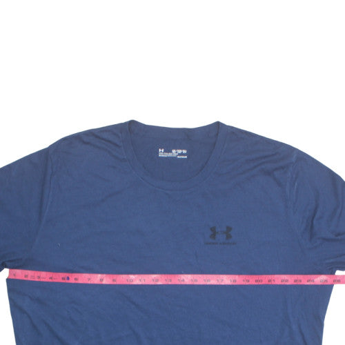 Under Armour Men's Blue 3XL HeatGear Loose Fit Crew Neck T-Shirt