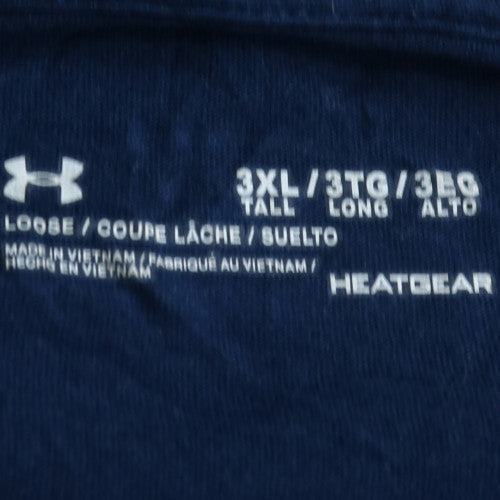 Under Armour Men's Blue 3XL HeatGear Loose Fit Crew Neck T-Shirt