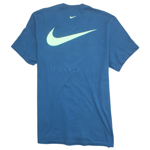 Nike Men's Blue XL Swoosh Graphic Cotton Crew Neck T-Shirt