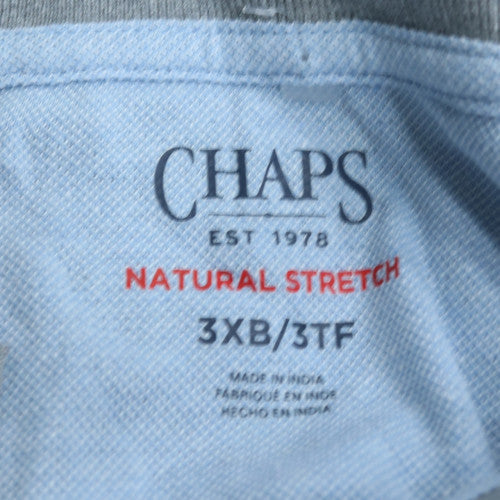 Chaps Men's Grey 3XL Big & Tall Classic Fit Stretch Polo Shirt