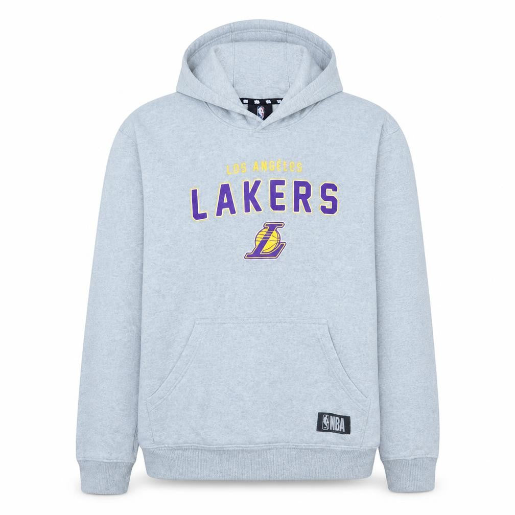 NBA Youth Boys Grey Los Angeles Lakers Pullover Hoodie Size 16