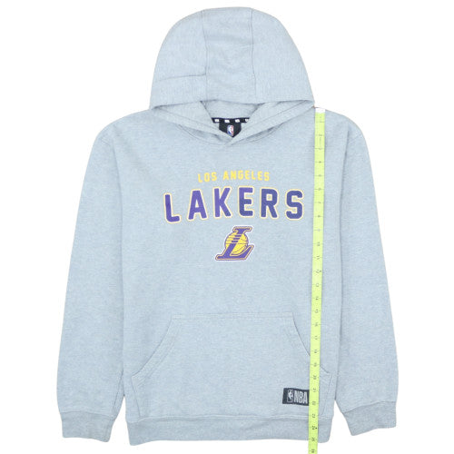 NBA Youth Boys Grey Los Angeles Lakers Pullover Hoodie Size 16