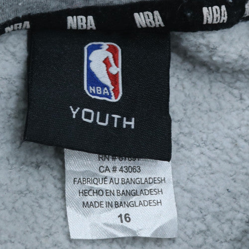 NBA Youth Boys Grey Los Angeles Lakers Pullover Hoodie Size 16
