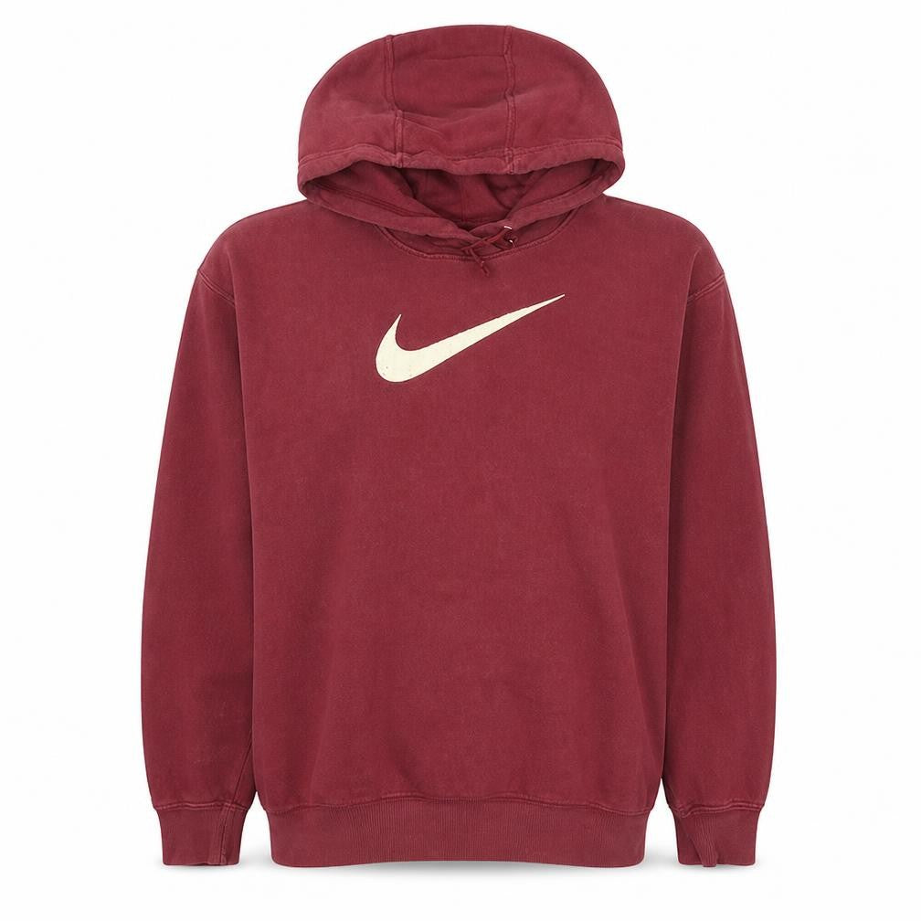 Nike Women's Burgundy Pullover Hoodie Medium Cotton Blend Sweatshirt