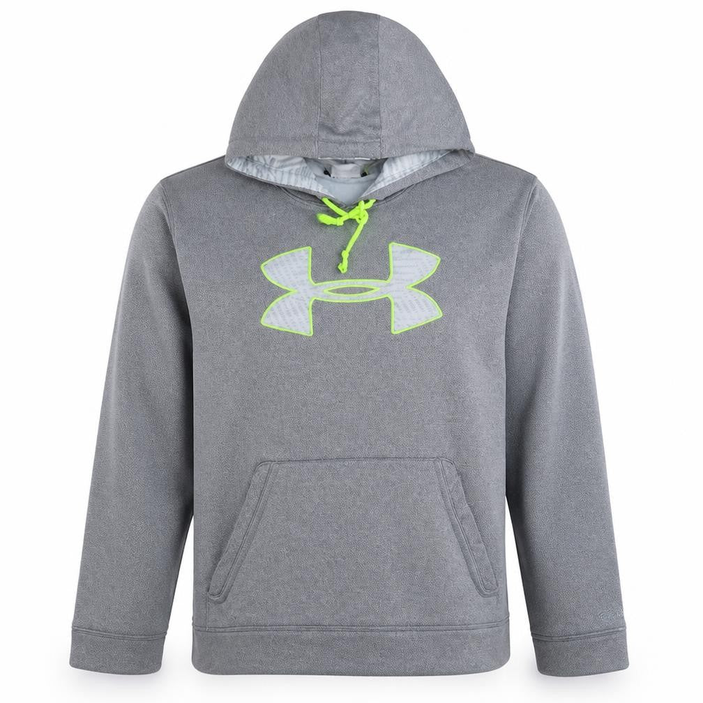 Under Armour Mens Grey Large Pullover Hoodie with Logo