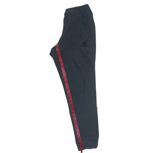 Adidas Men's Black Jogger Trousers Size S Regular Fit Cotton Blend