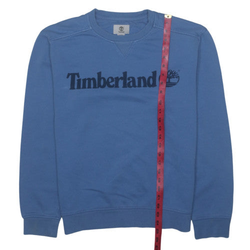 Timberland Men's Blue Regular Fit Logo Crew Neck Sweatshirt M