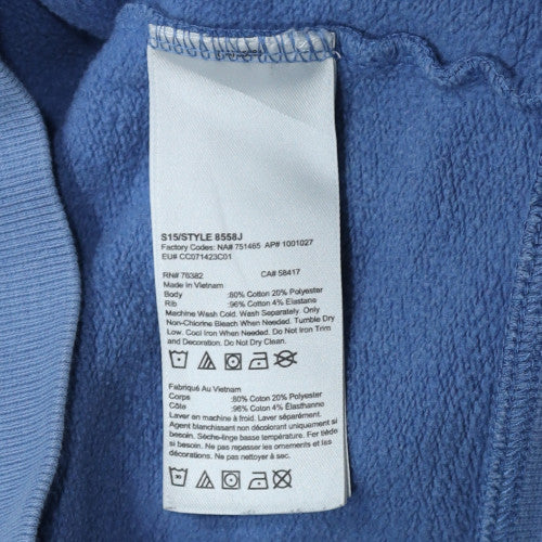 Timberland Men's Blue Regular Fit Logo Crew Neck Sweatshirt M