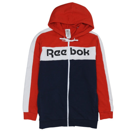 Reebok Men's Multicoloured Full Zip Hoodie Size L Sports Style
