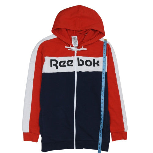 Reebok Men's Multicoloured Full Zip Hoodie Size L Sports Style