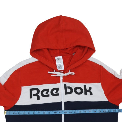 Reebok Men's Multicoloured Full Zip Hoodie Size L Sports Style