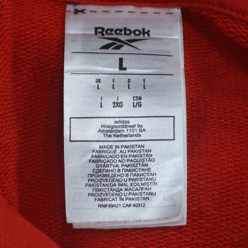 Reebok Men's Multicoloured Full Zip Hoodie Size L Sports Style