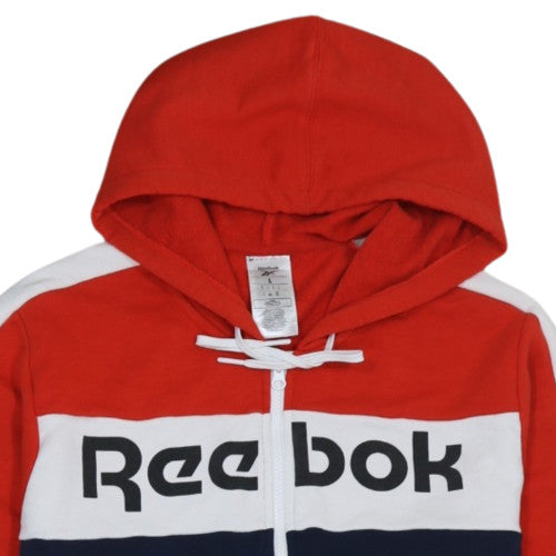 Reebok Men's Multicoloured Full Zip Hoodie Size L Sports Style