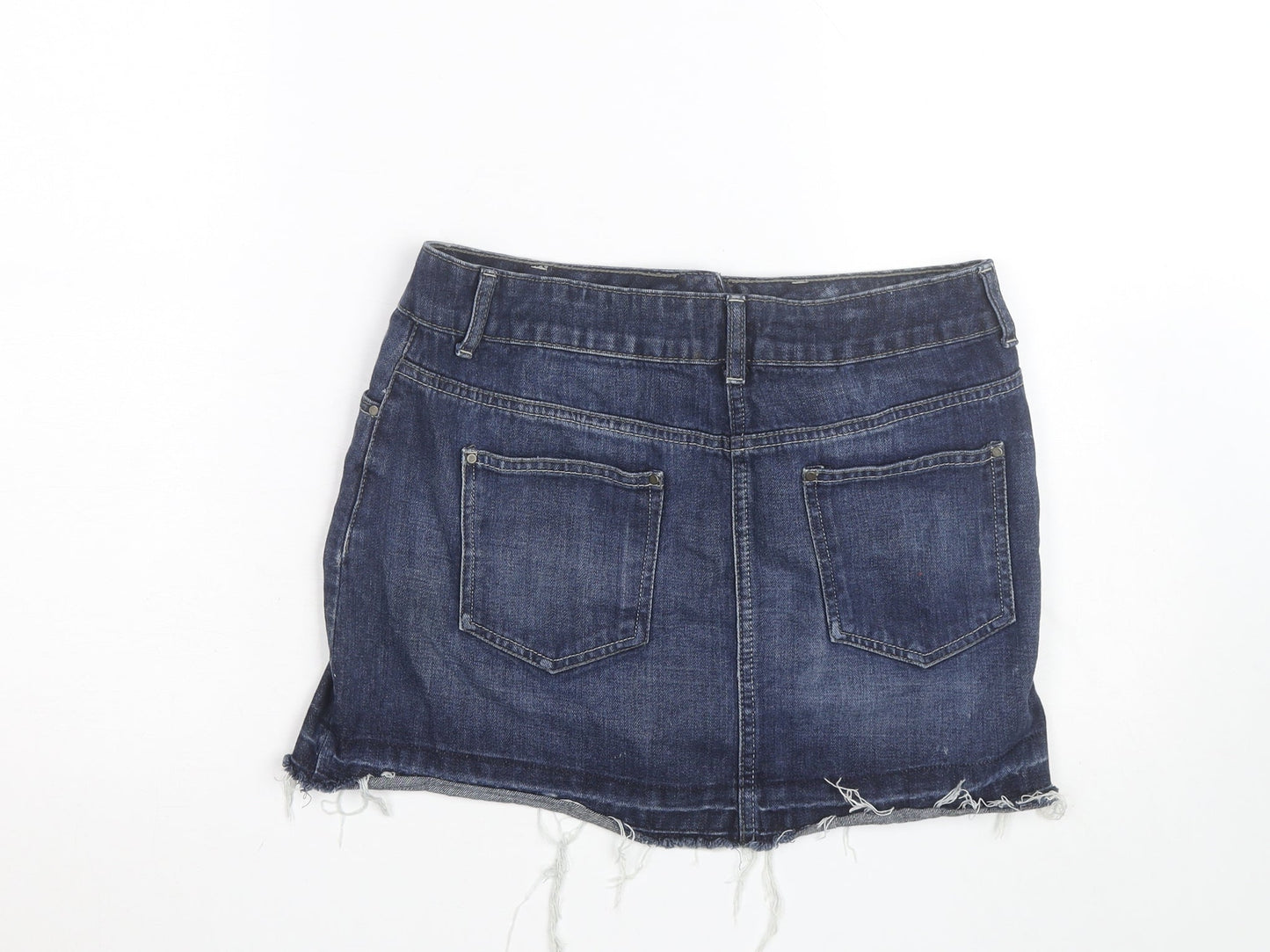 Dorothy Perkins Women’s Blue Denim Mini Skirt Size 10 Cotton Casual