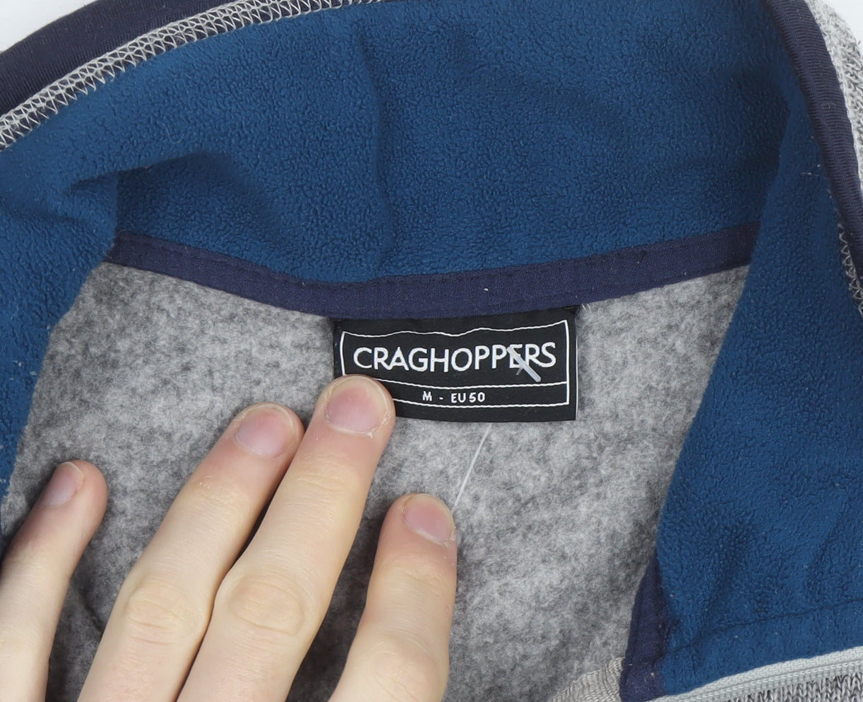 Craghoppers Men's Grey Fleece Half Zip Jacket Size M Regular Fit