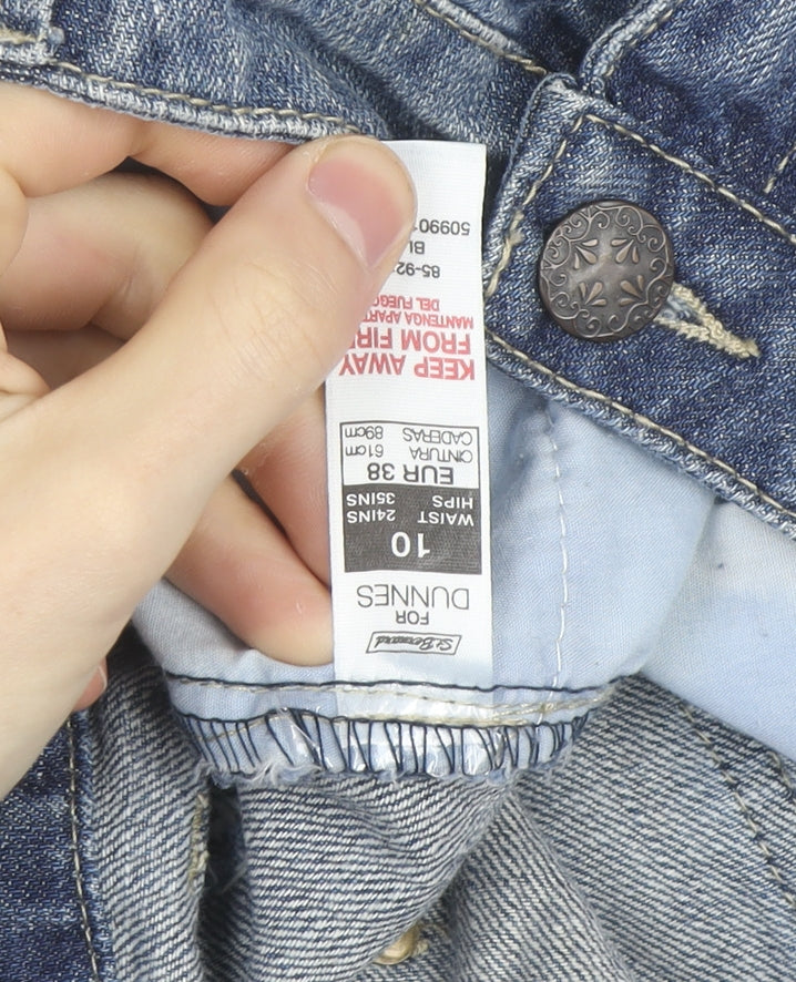 S. Bermond for Dunnes Women Blue Denim Mini Skirt Size 10