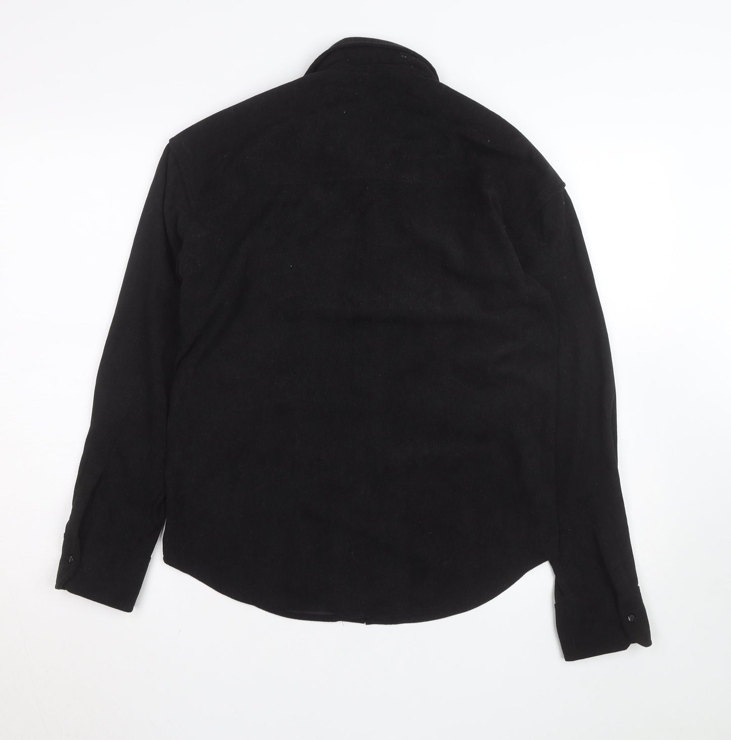 Owen Men’s Black Corduroy Long Sleeve Button-Up Shirt L