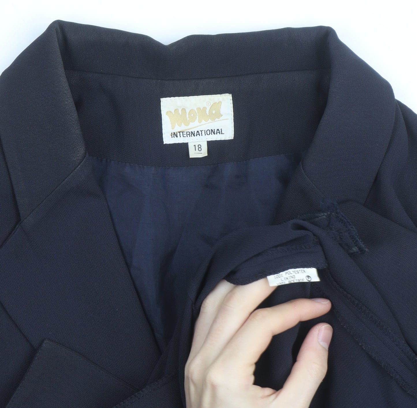 Mona International Women's Black Size 18 Blazer Jacket